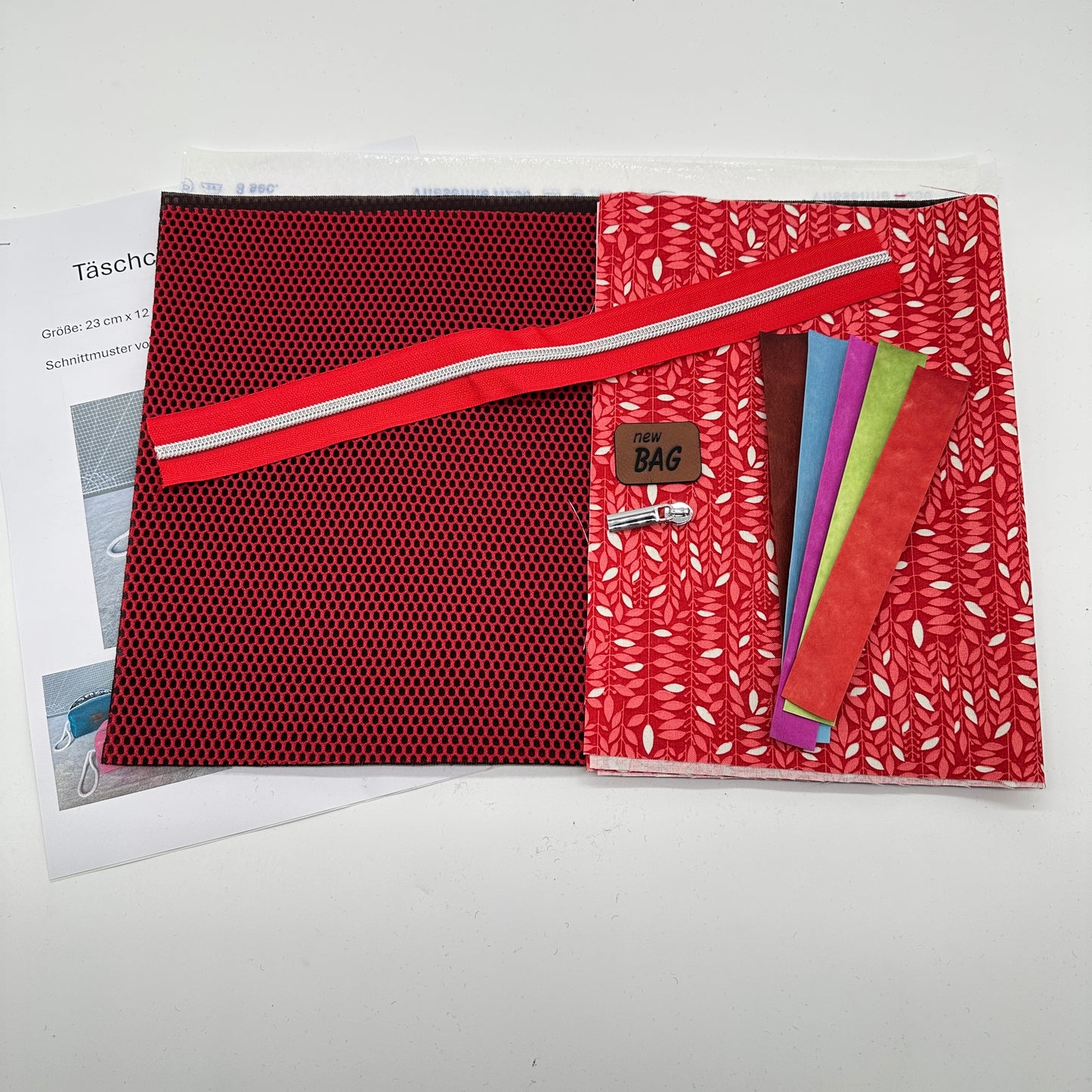 Stoffpaket, DIY Nähset, Täschchen "Robin" – dein kreatives Rundum-sorglos-Paket