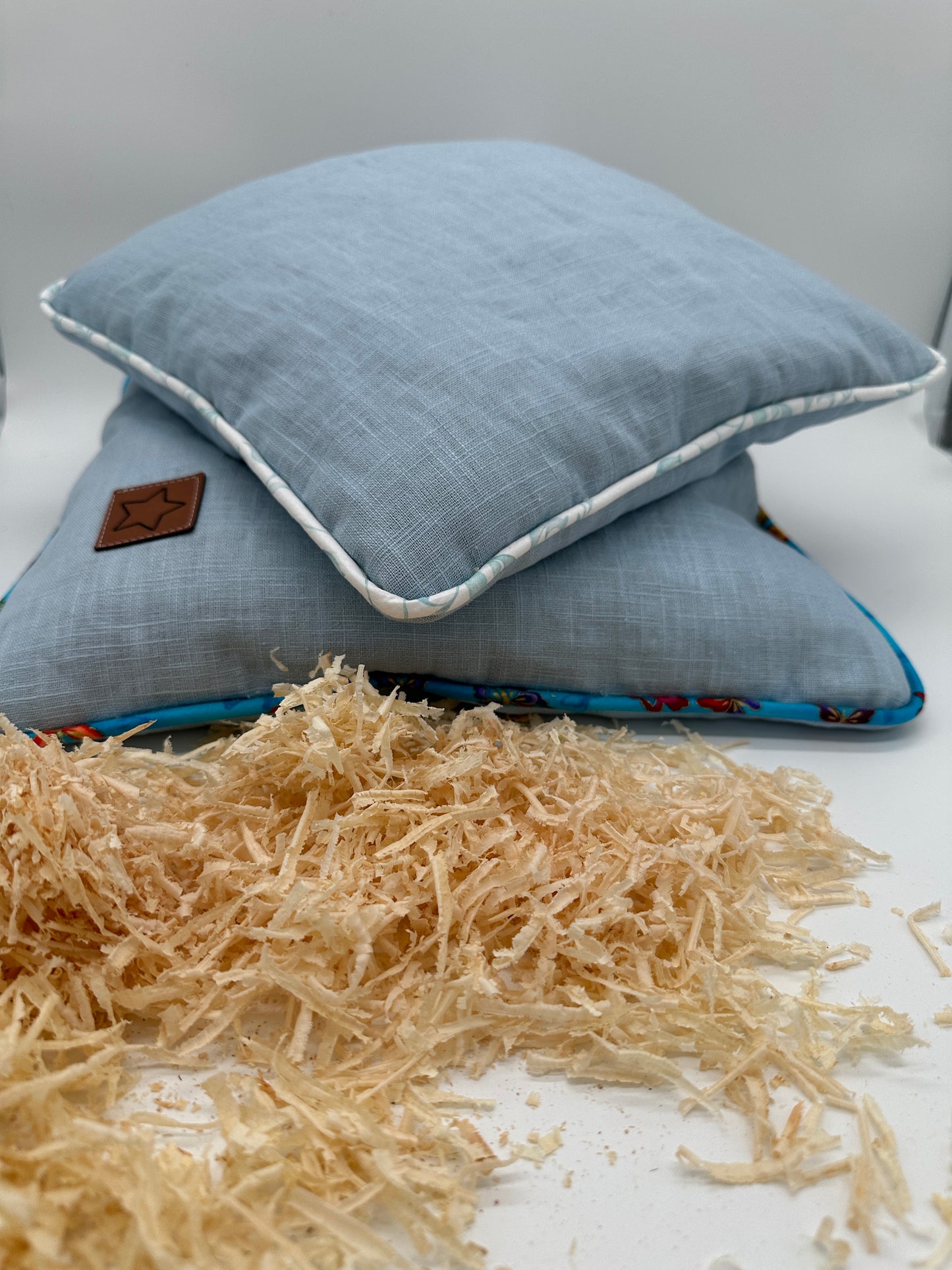 Stoffpaket für ein Zirbenkissen mit Paspel