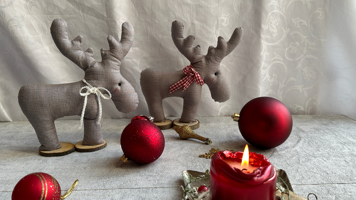 Elch und Dala-Pferd, Weihnachtsdekoration, Schablonenset (ohne Anleitung)