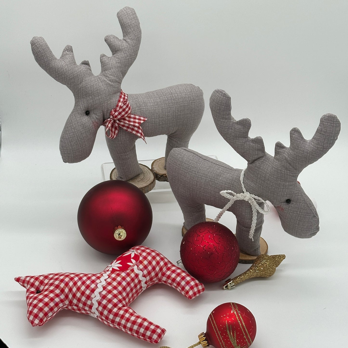 Elch und Dala-Pferd, Weihnachtsdekoration, Schablonenset (ohne Anleitung)