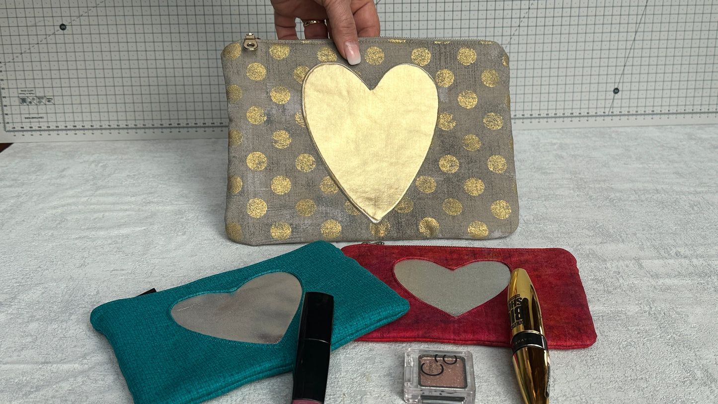 Täschchen mit Herz, 💕 "Valentina", Schablonenset
