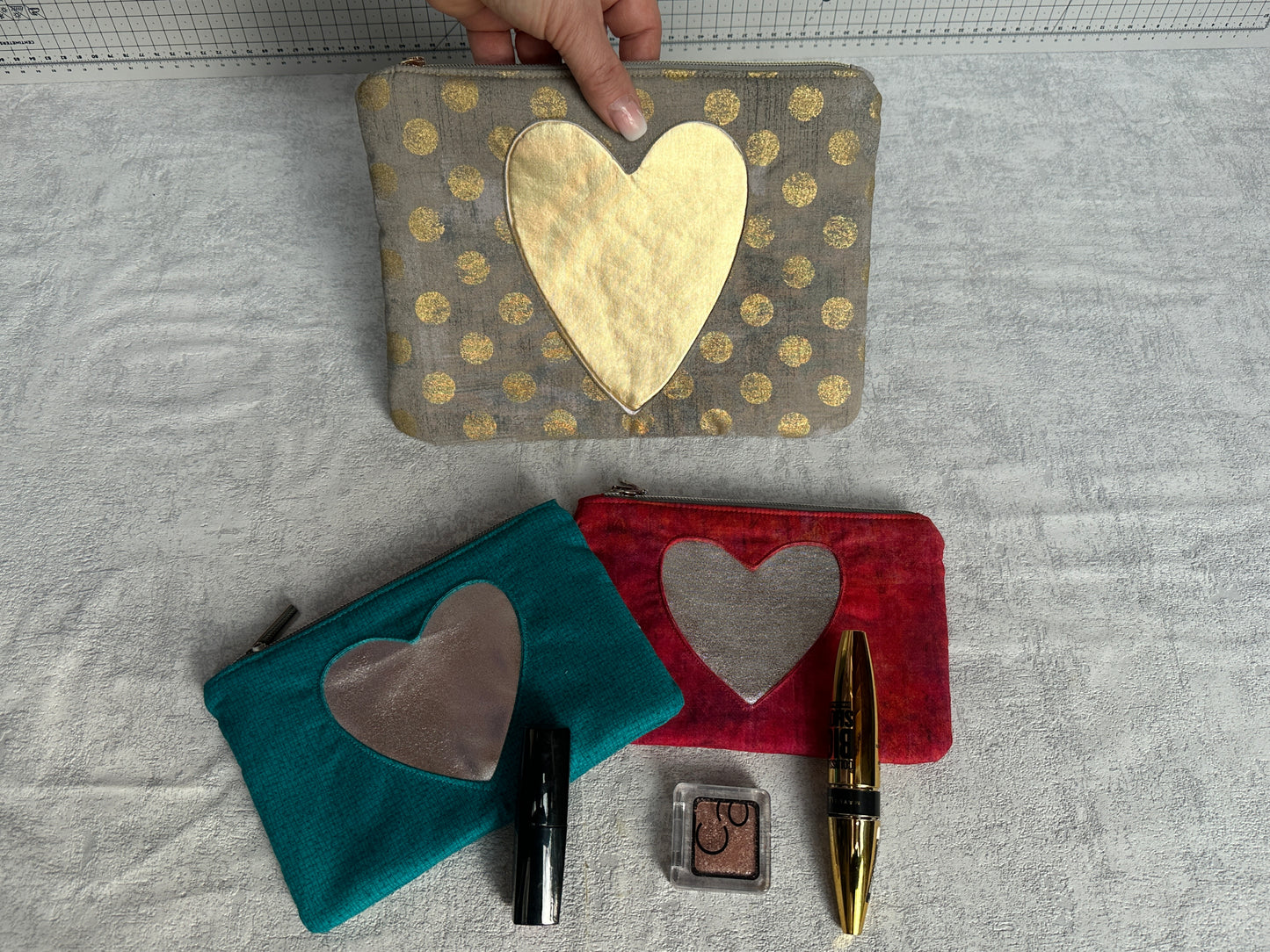 Täschchen mit Herz, 💕 "Valentina", Schablonenset