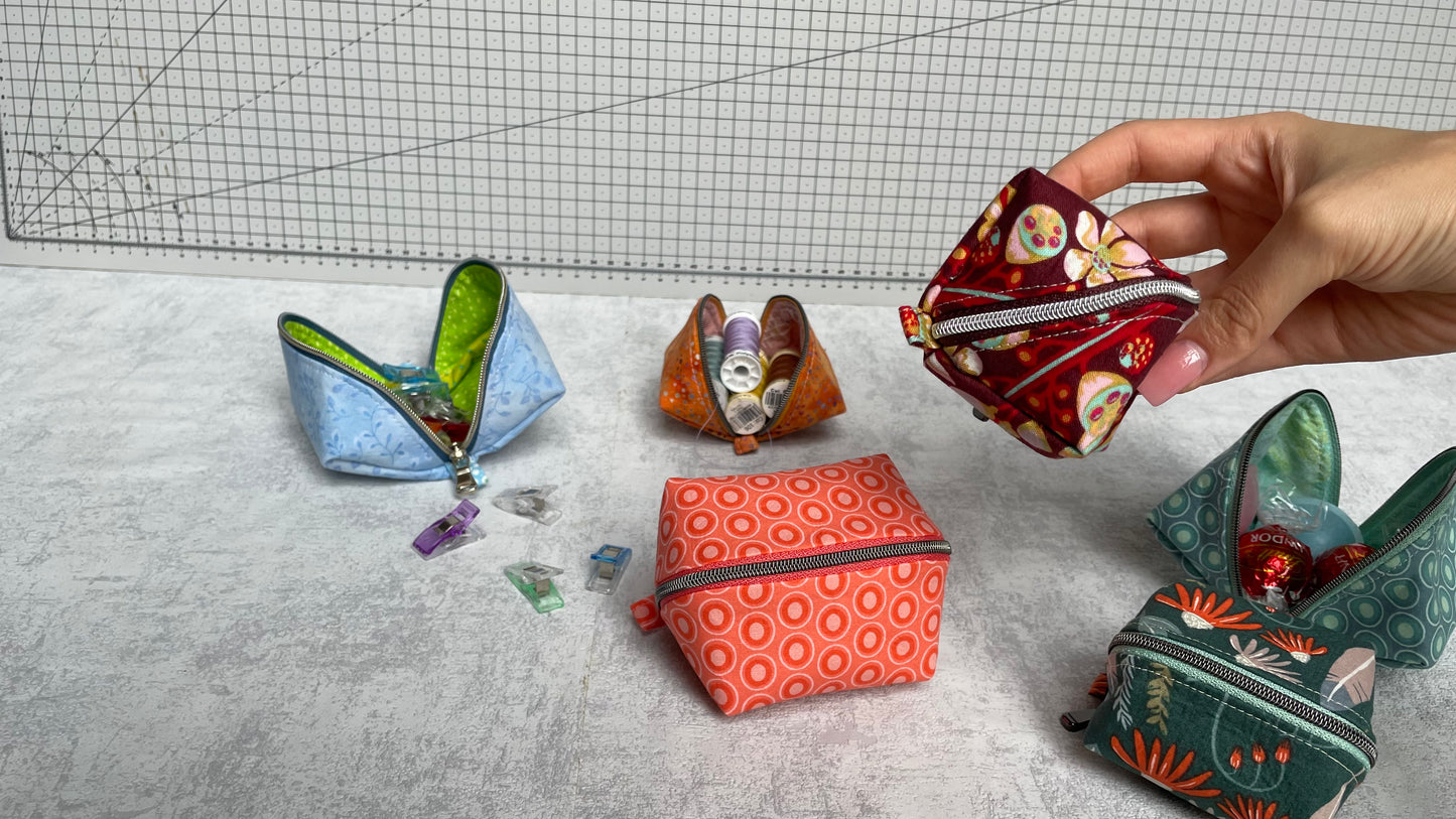 Würfel-Magic-Pouch, zwei Größen, Nähanleitung inkl. Schnittmuster