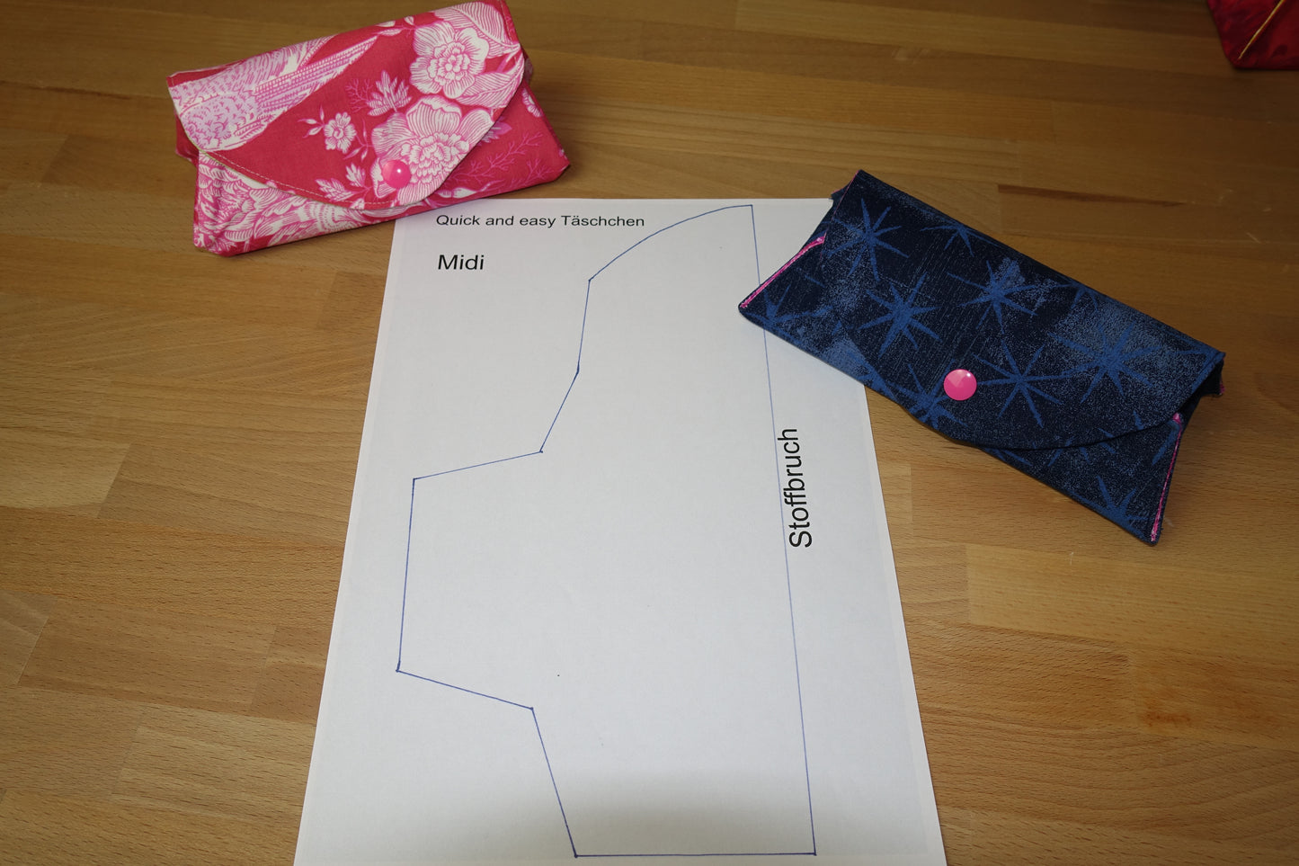 Quick and easy Täschchen Sanne, Schablone