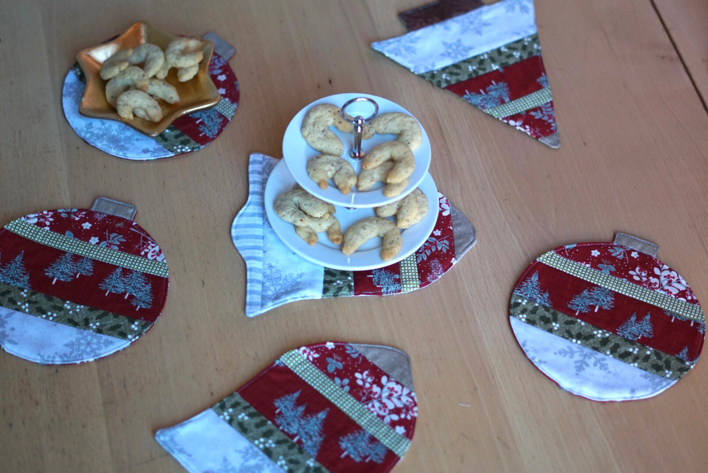 Weihnachtliche Mug-Rugs, Schablonenset