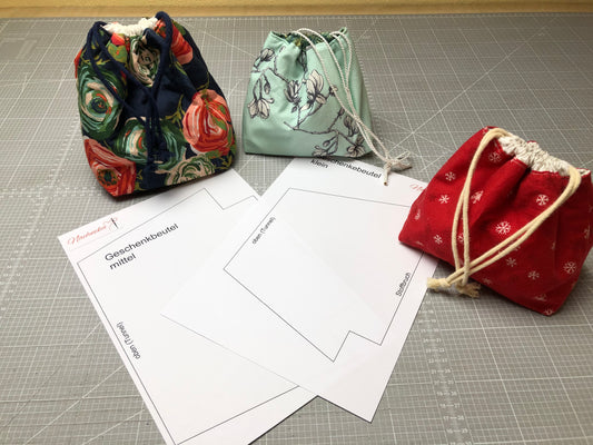Schablonen für Geschenkebeutel / kostenloser Download