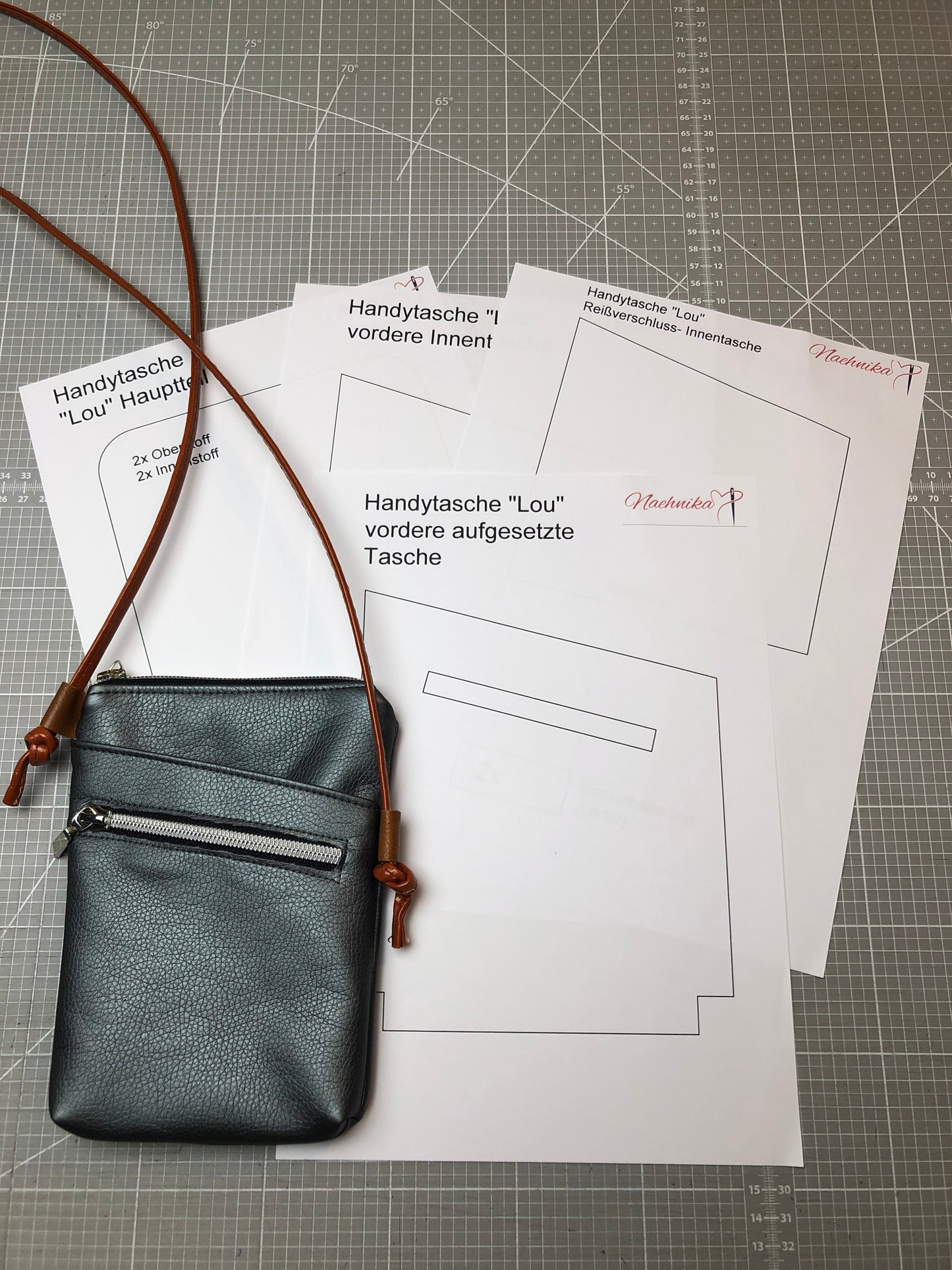 Kleine Tasche "Lou", Anleitung inkl.Schablonen