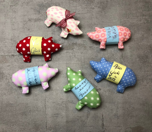 Glücksschweinchen-Schablone