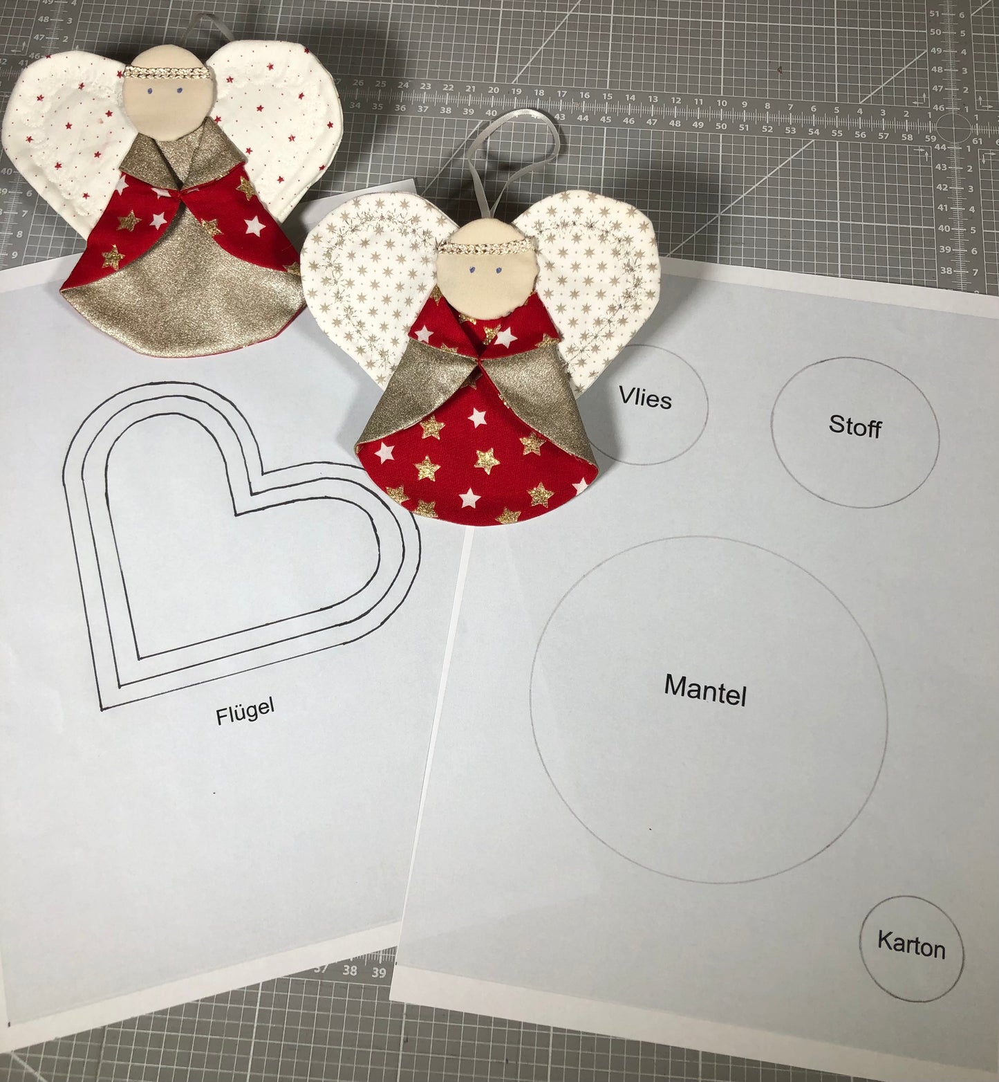 Engel zum Aufhängen, Schablonenset