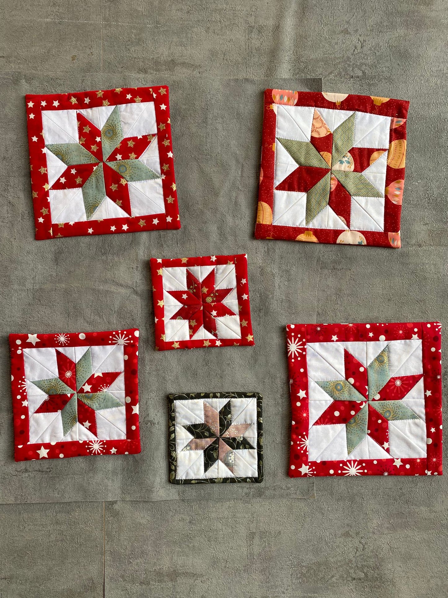 Tassenteppich, Mu-Rug, Sterne in drei Größen, detaillierte Nähanleitung