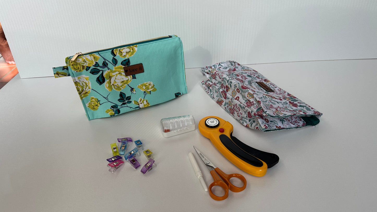 Organizer-Täschchen mit 3 Innenfächern, Nähanleitung inkl. Schnittmuster