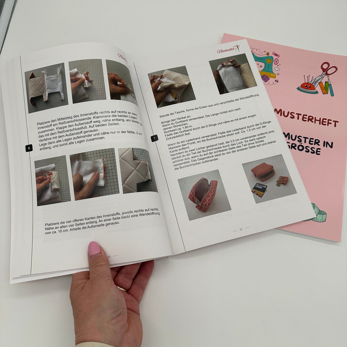 Taschen- und Täschchen Nähbuch mit Schnittmusterbuch für 12 Nähprojekte