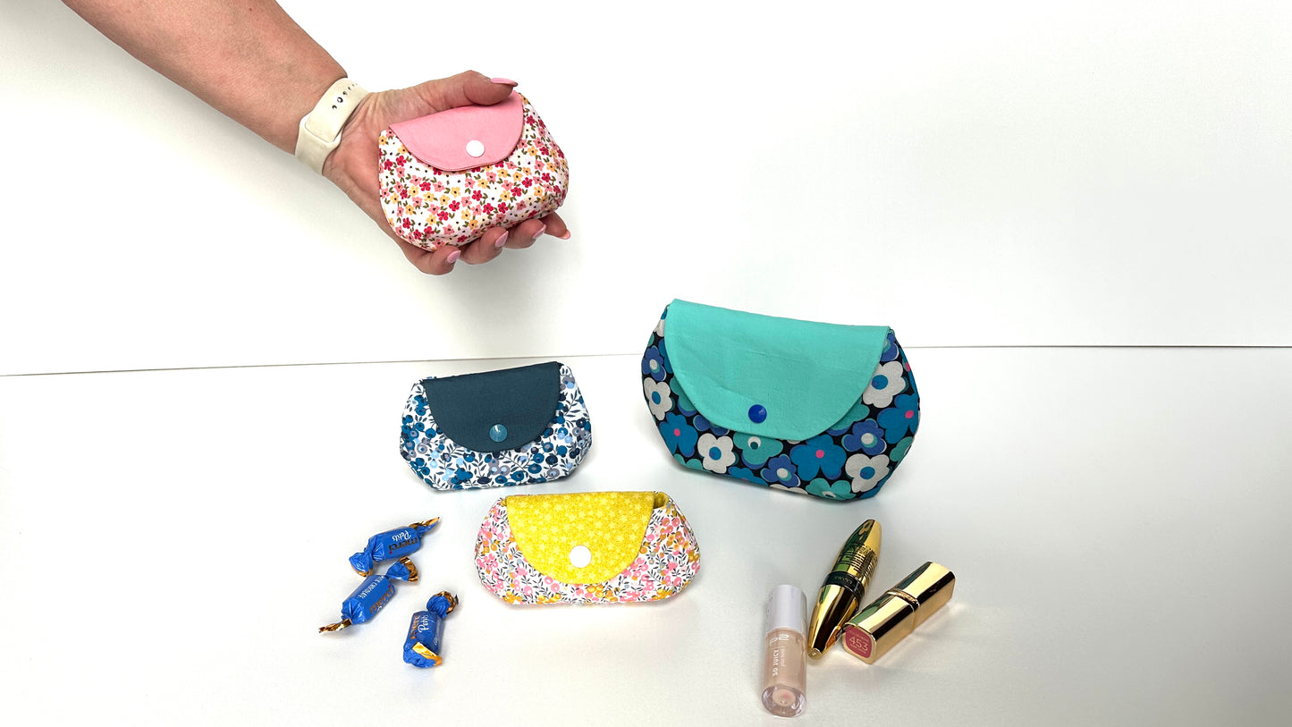 Täschchen Olga in drei Größen, Nähanleitung inkl. Schnittmuster