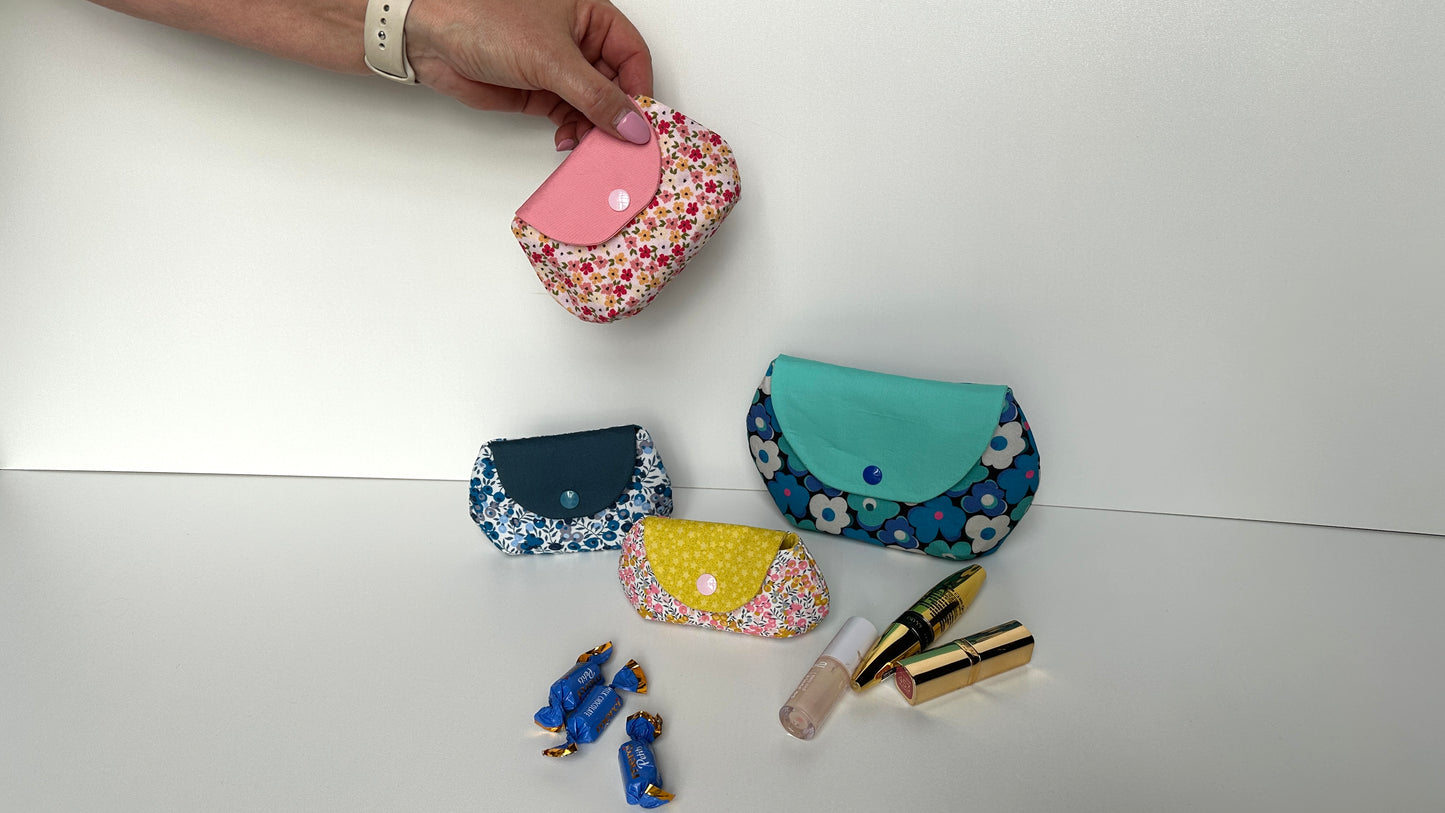 Täschchen Olga in drei Größen, Nähanleitung inkl. Schnittmuster