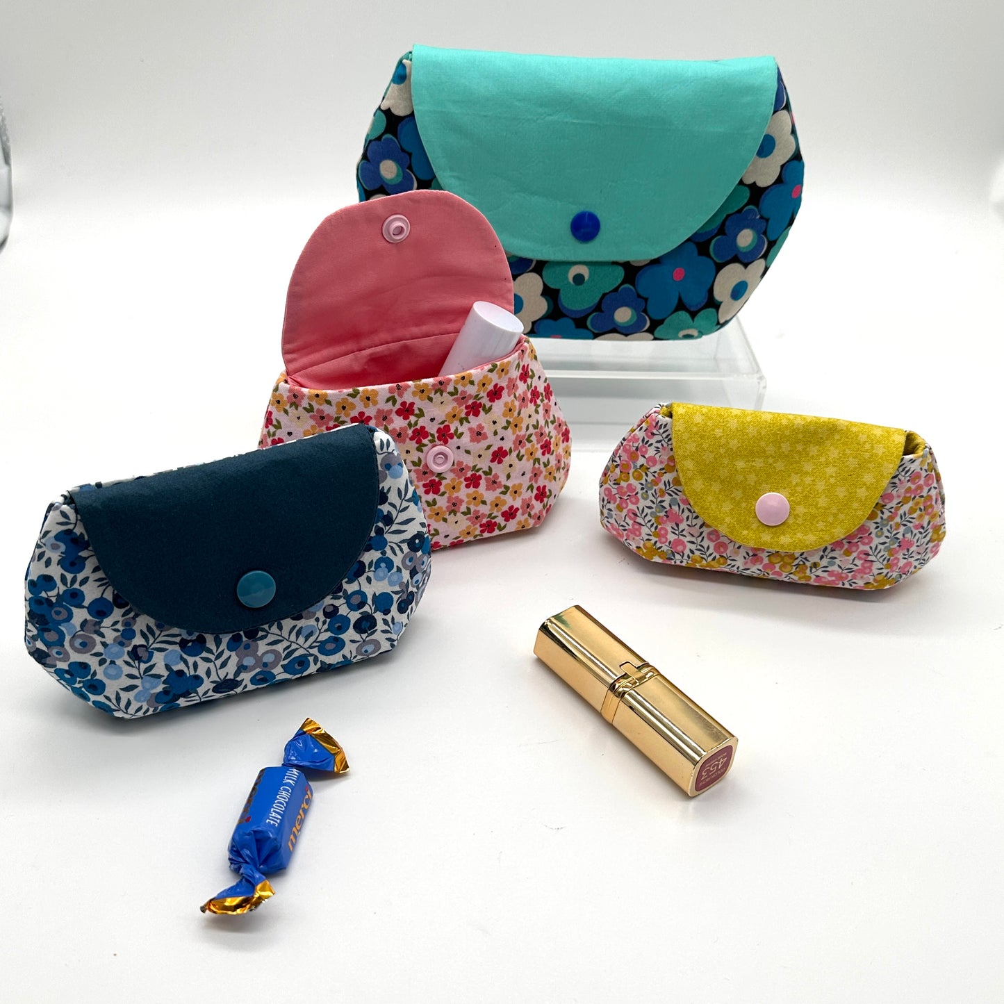 Täschchen Olga in drei Größen, Nähanleitung inkl. Schnittmuster