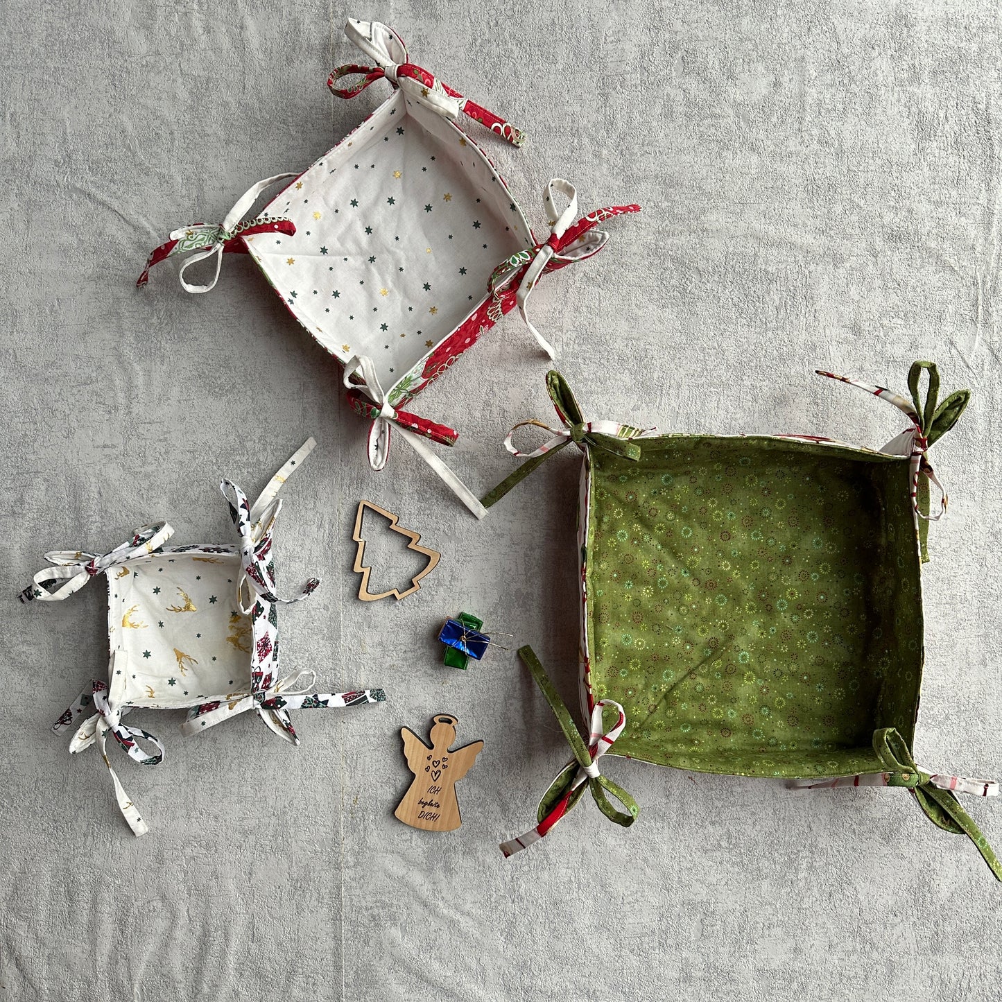 Körbchen "Leni" in drei Größen, Nähanleitung inkl. Schablonen