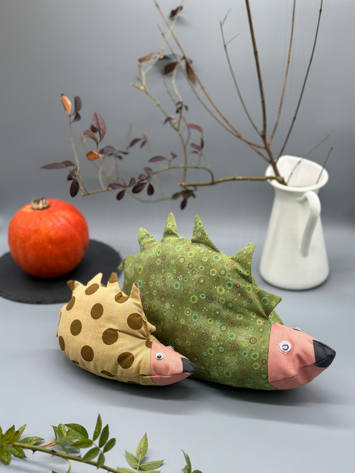 Igel in zwei Größen, herbstliche Nähanleitung inkl. Schnittmuster