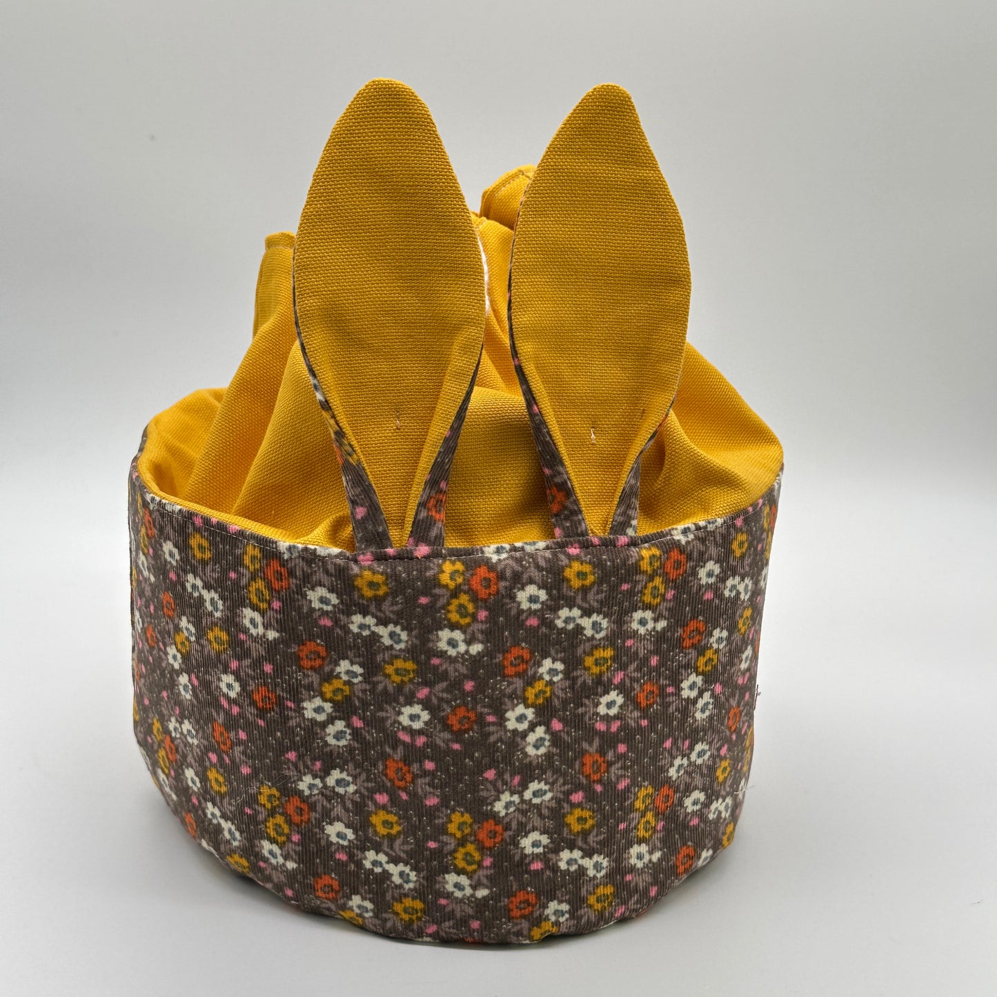 Osterkörbchen mit Hasenohren "Edi" | Utensilo mit Kordelzug |Nähanleitung inkl. Schnittmuster