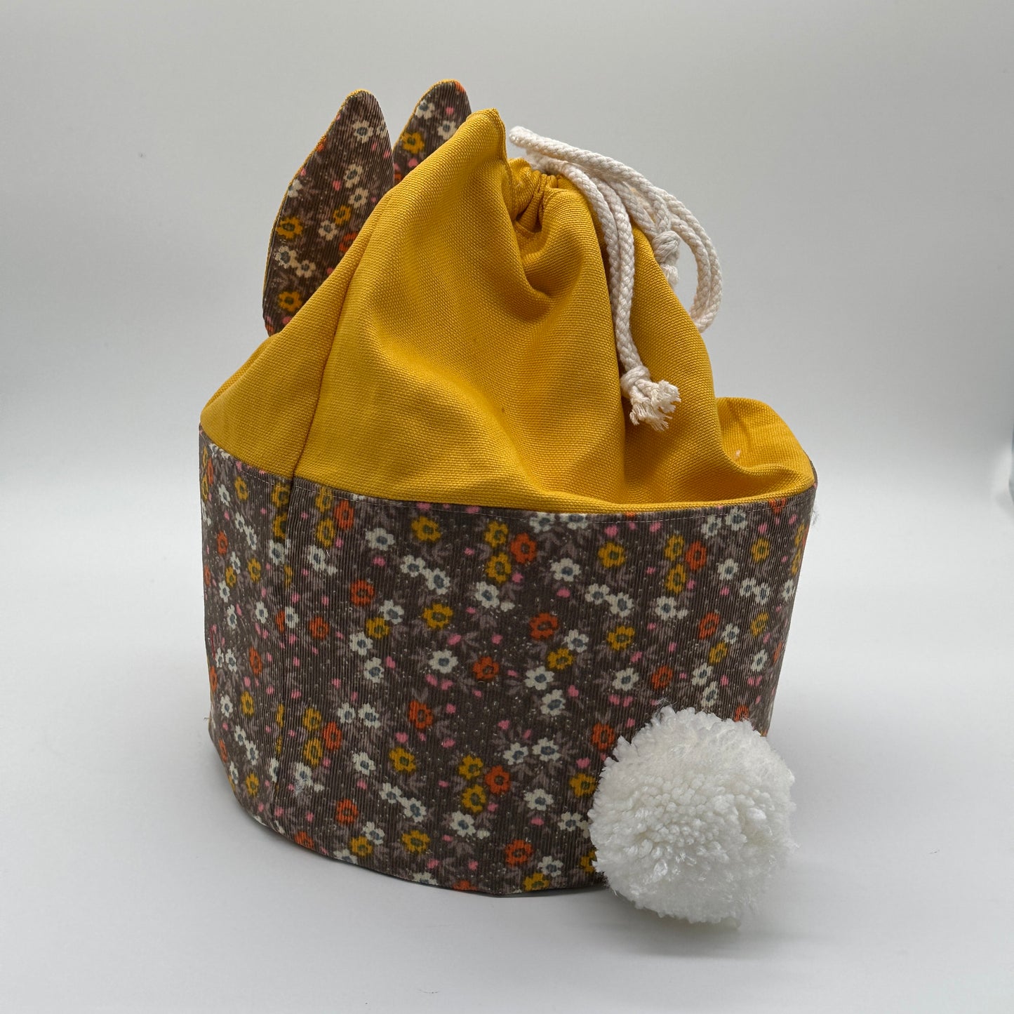 Osterkörbchen mit Hasenohren "Edi" | Utensilo mit Kordelzug |Nähanleitung inkl. Schnittmuster