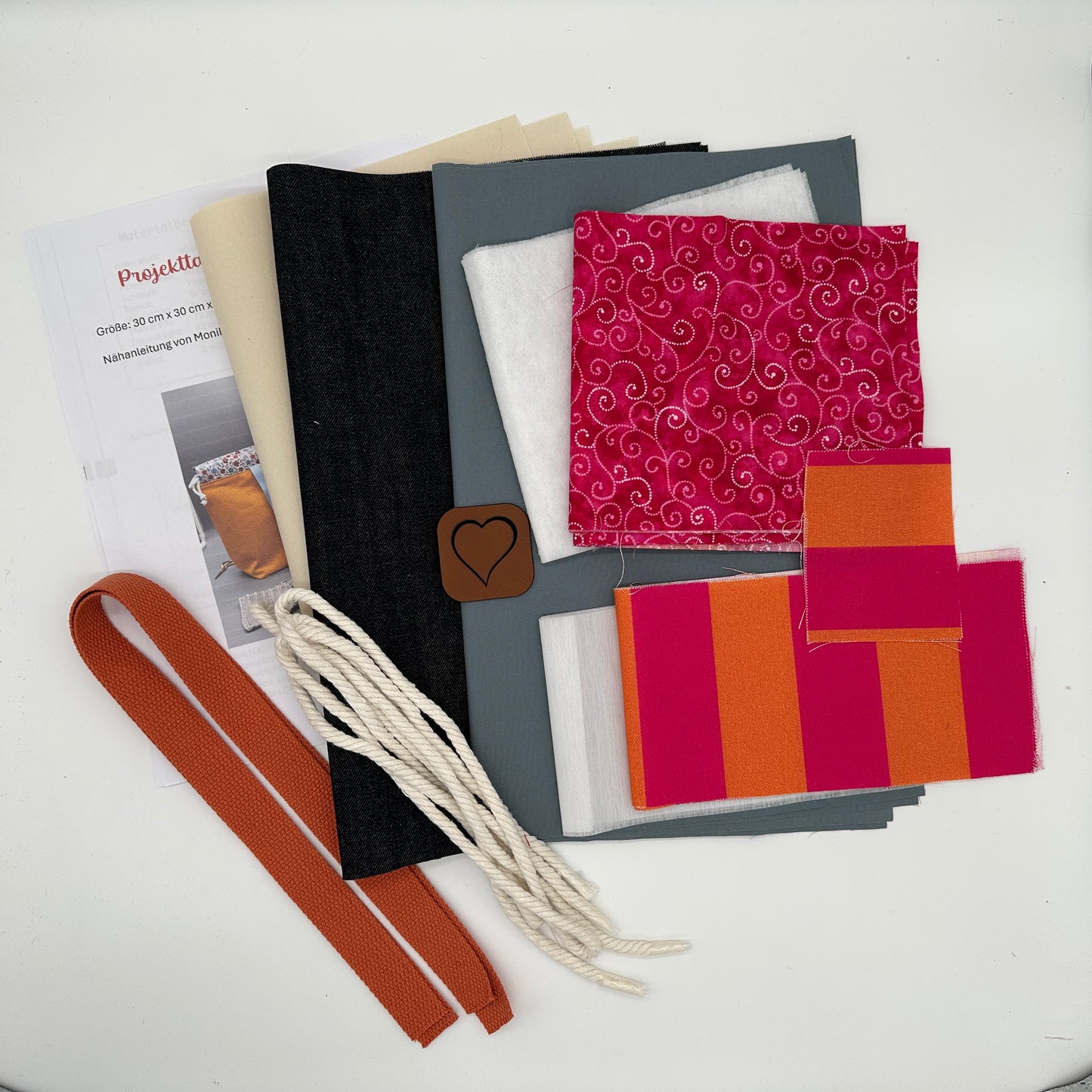 Stoffpaket Projekttasche – DIY Rundum-sorglos Paket zum Nähen