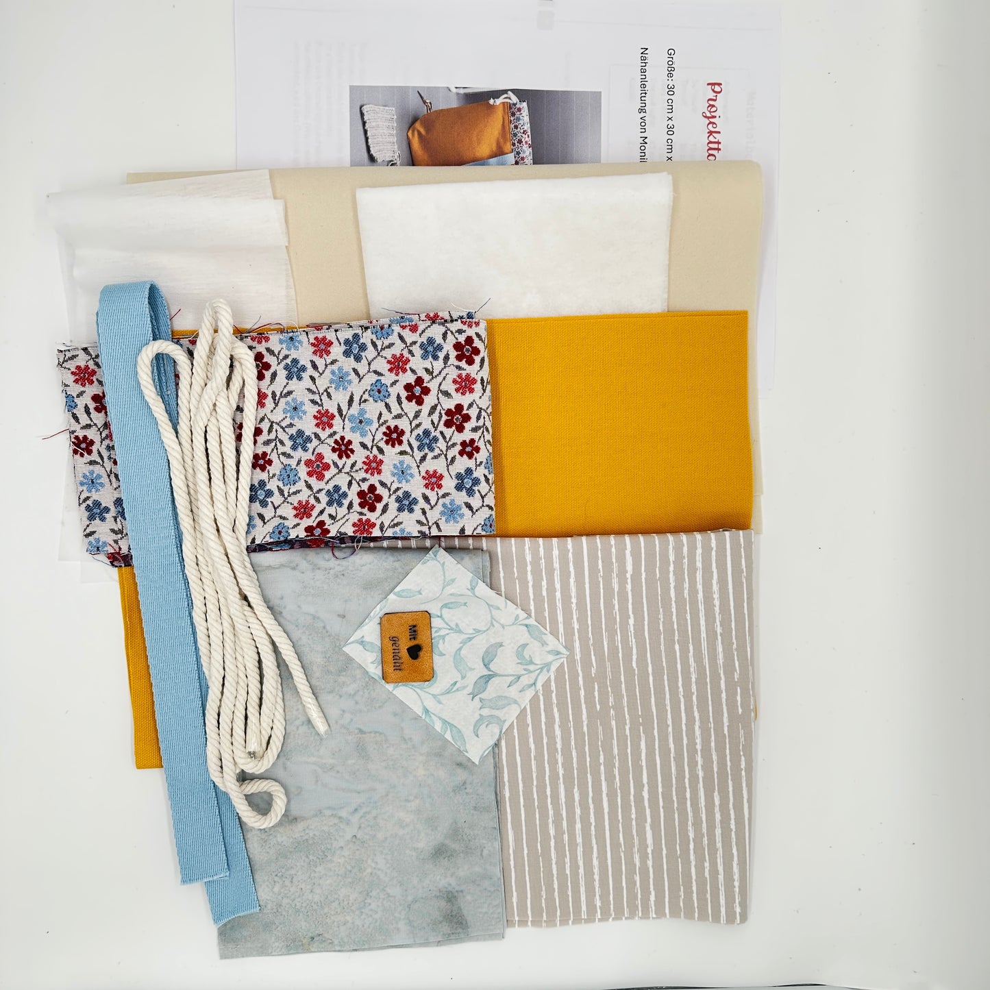 Stoffpaket Projekttasche – DIY Rundum-sorglos Paket zum Nähen