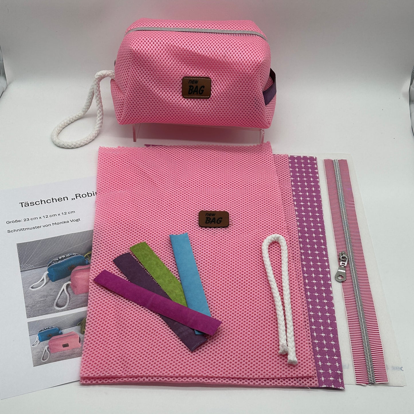 Stoffpaket, DIY Nähset,  Täschchen "Robin" – dein kreatives Rundum-sorglos-Paket