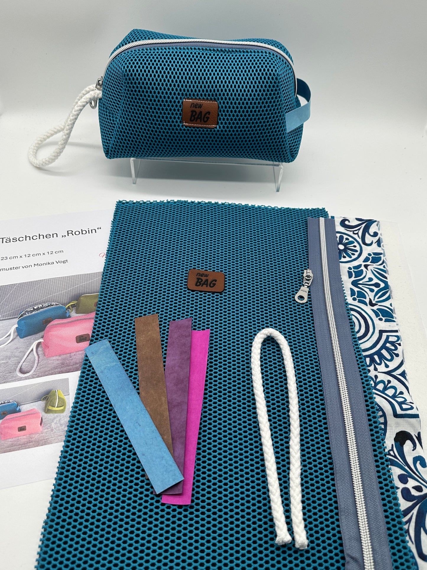 Stoffpaket, DIY Nähset,  Täschchen "Robin" – dein kreatives Rundum-sorglos-Paket