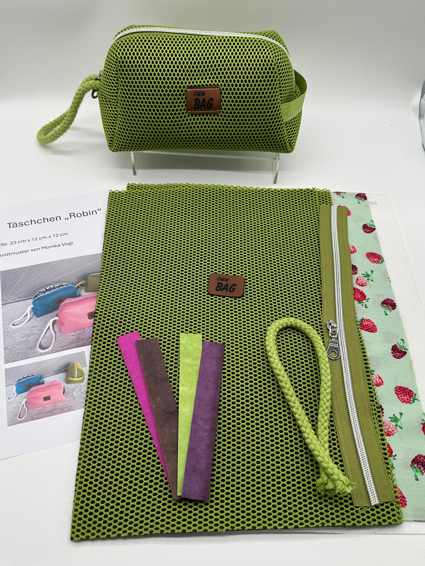 Stoffpaket, DIY Nähset,  Täschchen "Robin" – dein kreatives Rundum-sorglos-Paket