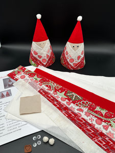 Stoffpaket Weihnachtswichtel, Nikoläuse, 2 Stück, 20 cm,